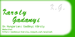 karoly gadanyi business card